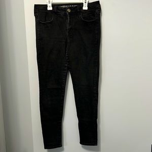 Women’s American Eagle Outfitters super super stretch X jegging black jeans